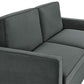 DHP Cooper Sofa Sleeper with Queen Memory Foam Mattress, Gray Velvet - Gray - Queen
