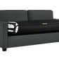 DHP Cooper Sofa Sleeper with Queen Memory Foam Mattress, Gray Velvet - Gray - Queen