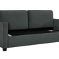 DHP Cooper Sofa Sleeper with Queen Memory Foam Mattress, Gray Velvet - Gray - Queen