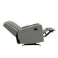 Robyn Upholstered Rocker Recliner Chair with White Trim Detail - Graphite Grey