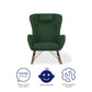 Robbie Rocker Accent Chair with Storage Pockets and Matching Pillow Headrest - Green