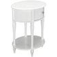 Rowan Valley Laren Oval 1 Drawer Nightstand with Wood Legs - White