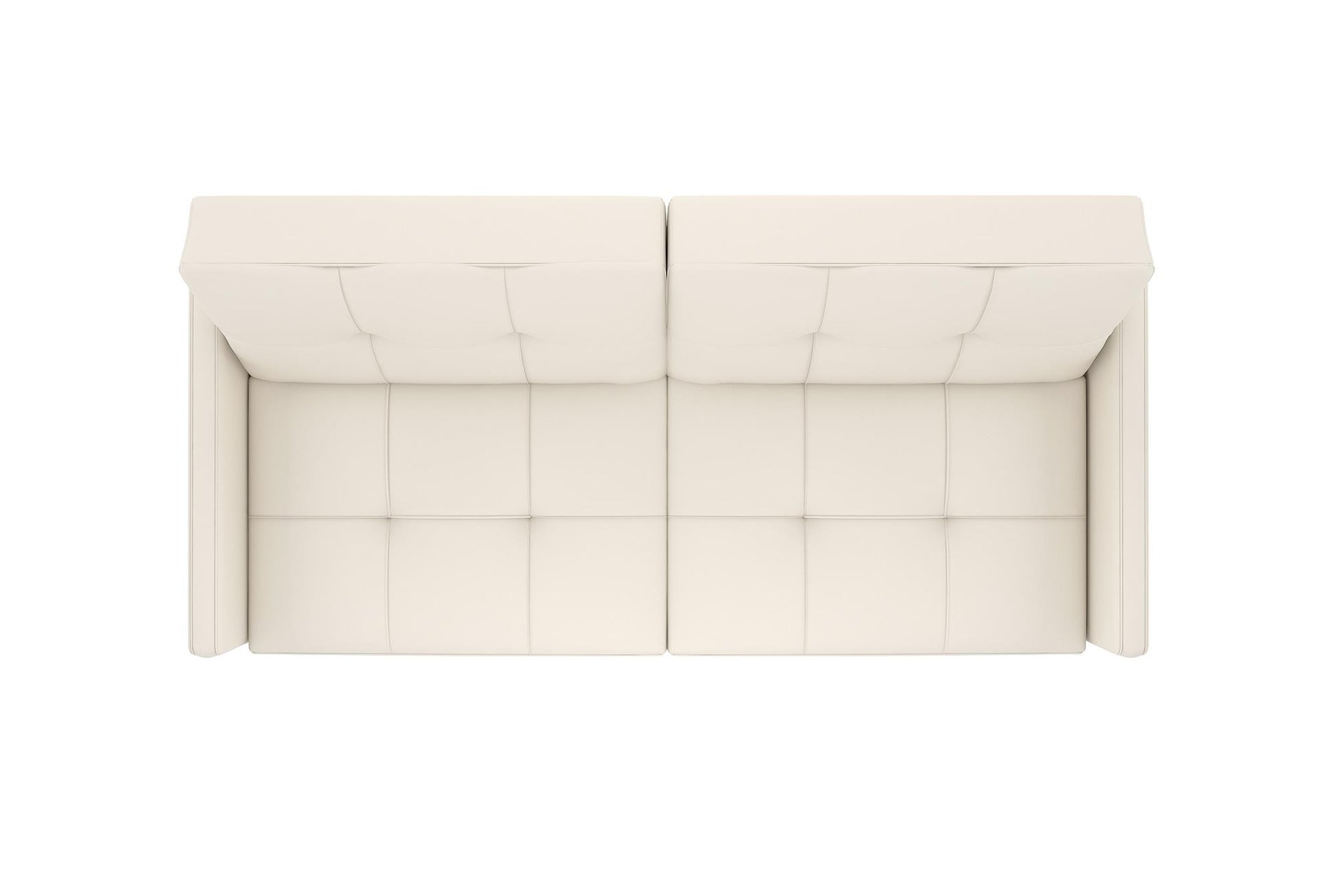 Andora Tufted Upholstered Coil Futon with Wooden Legs - White Faux leather