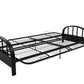 Aiden Metal Full Size Futon Frame with Multiple Reclining Positions - Black