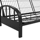 Aiden Metal Full Size Futon Frame with Multiple Reclining Positions - Black