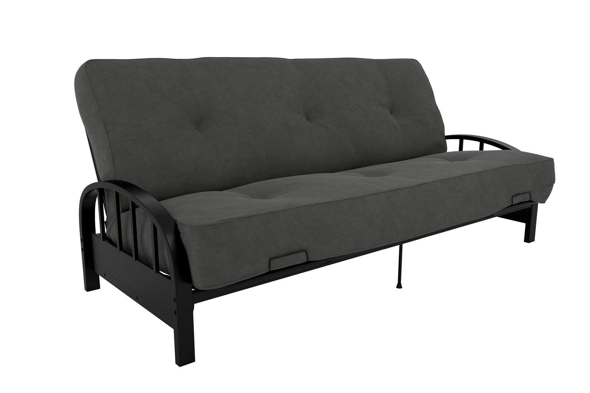 Aiden Metal Full Size Futon Frame with Multiple Reclining Positions - Black