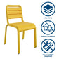Poolside Gossip June Outdoor/Indoor Stacking Dining Chairs Set - Yellow - 2-Pack