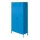 Cache Cache 2 Door Tall Metal Locker Style Storage Cabinet, Blue - Blue