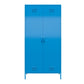 Cache Cache 2 Door Tall Metal Locker Style Storage Cabinet, Blue - Blue