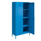 Cache Cache 2 Door Tall Metal Locker Style Storage Cabinet, Blue - Blue