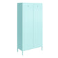 Cache 2 Door Tall Metal Locker Style Storage Cabinet, Mint - Spearmint