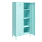 Cache 2 Door Tall Metal Locker Style Storage Cabinet, Mint - Spearmint