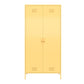 Cache 2 Door Tall Metal Locker Style Storage Cabinet, Yellow - Yellow