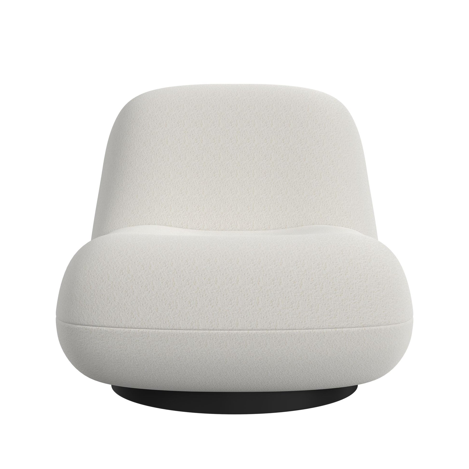Crosby Boucle Swivel Chair - White