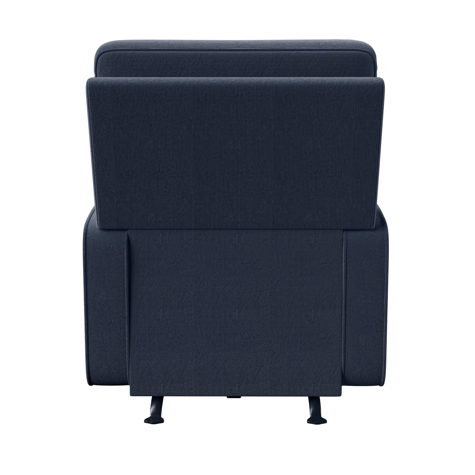 Baby Relax Salma Glider Rocker Recliner Chair, Navy Chenille - Navy