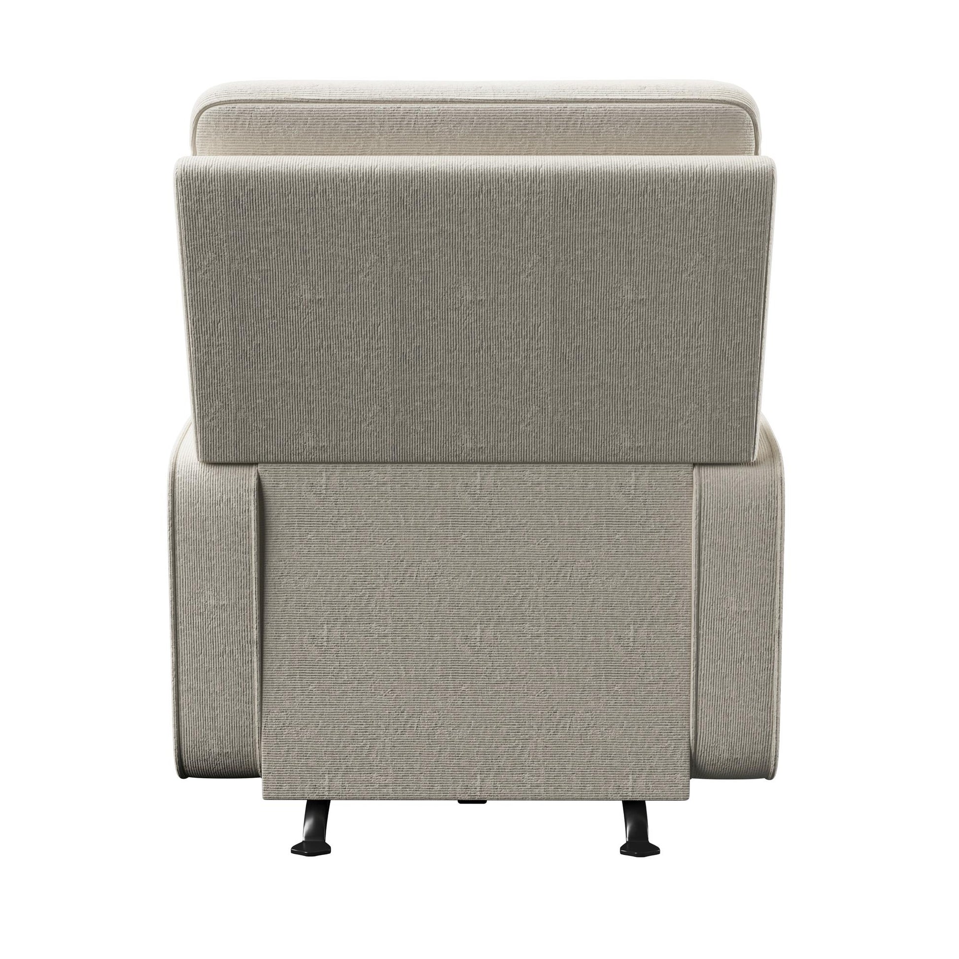 Baby Relax Salma Glider Rocker Recliner Chair, Beige Chenille - Beige
