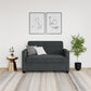 Casey Loveseat Sofa Sleeper with Memory Foam Pull-Out Mattress - Gray - Twin