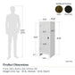 SystemBuild Farmington Storage Cabinet with 4 Shelves - Black Oak