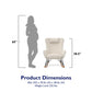 Robbie Rocker Accent Chair with Storage Pockets and Matching Pillow Headrest - Beige