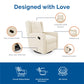 Mikayla Swivel Glider Recliner Chair Pocket Coil Seating - White