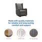 Rylee Upholstered Tall Wingback Glider Recliner Chair - Gray