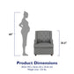 Bennet Transitional Wingback Linen Upholstered Nursery Rocker Chair - Grey Linen