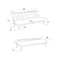 Brittany Armless Futon - White