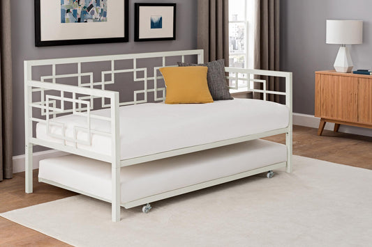 Better Homes & Gardens Twin Daybed with Trundle, Off White Metal - White