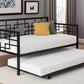 Better Homes & Gardens Twin Daybed with Trundle, Black Metal - Black