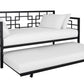 Better Homes & Gardens Twin Daybed with Trundle, Black Metal - Black