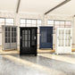 Aaron Lane Tall Bookcase with 2 Sliding Glass Doors - Blue