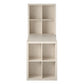 London Hobby Bookcase and Crafting Desk with Cubbies - Ivory Oak