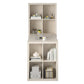 London Hobby Bookcase and Crafting Desk with Cubbies - Ivory Oak