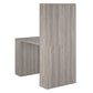 London Hobby Bookcase and Crafting Desk with Cubbies - Gray Oak