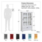 Aaron Lane Tall Bookcase with 2 Sliding Glass Doors - Sunlight Yellow