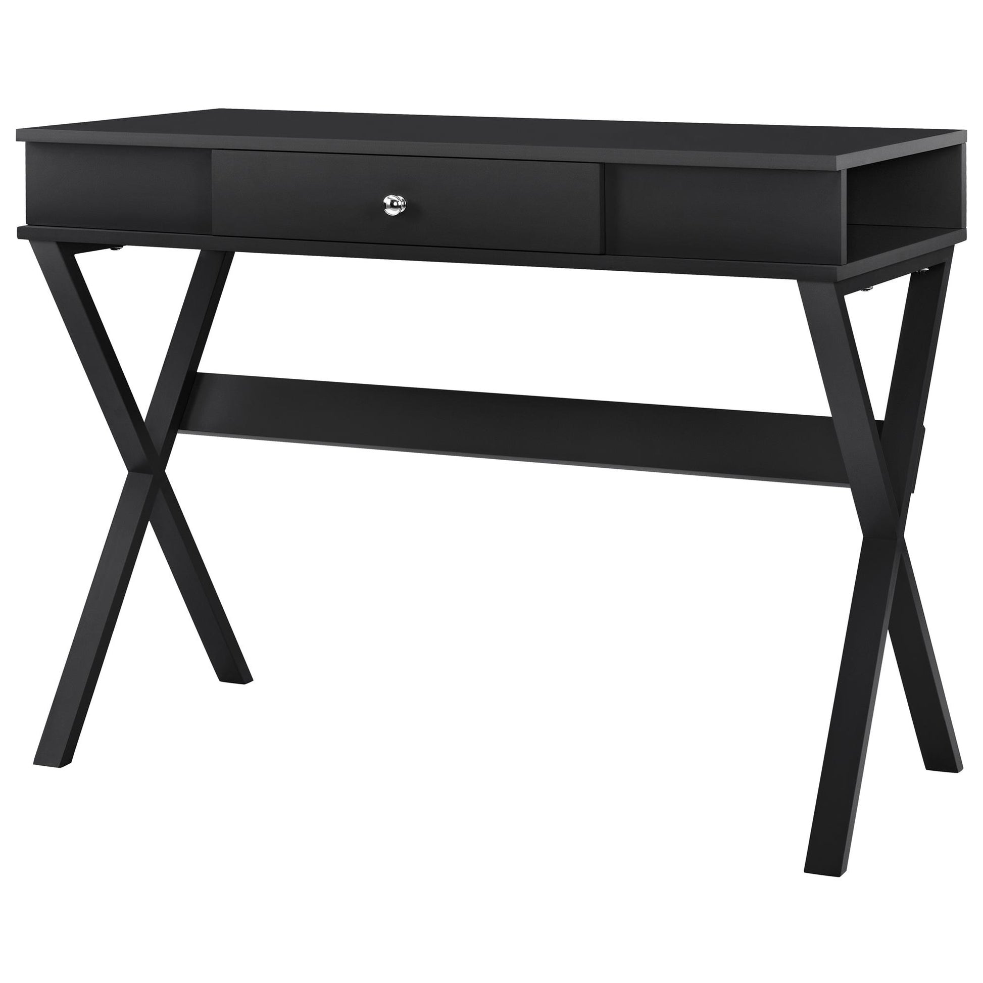 Paxton Campaign Computer Desk, Black - Black