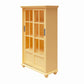 Aaron Lane Tall Bookcase with 2 Sliding Glass Doors - Sunlight Yellow