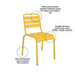 Poolside Gossip June Outdoor/Indoor Stacking Dining Chairs Set - Yellow - 2-Pack