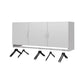 Basin 3 Door Wall Storage Cabinet with Hanging Rod - Dove Gray
