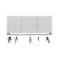 Basin 3 Door Wall Storage Cabinet with Hanging Rod - Dove Gray