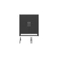 Basin 2 Door Wall Storage Cabinet with Hanging Rod - Black