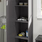 Camberly 60" Tall Storage Cabinet with 4 Shelves and Adjustable Feet - Graphite Grey