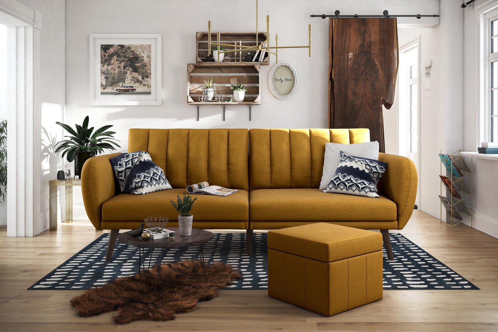 Brittany Futon - Mustard