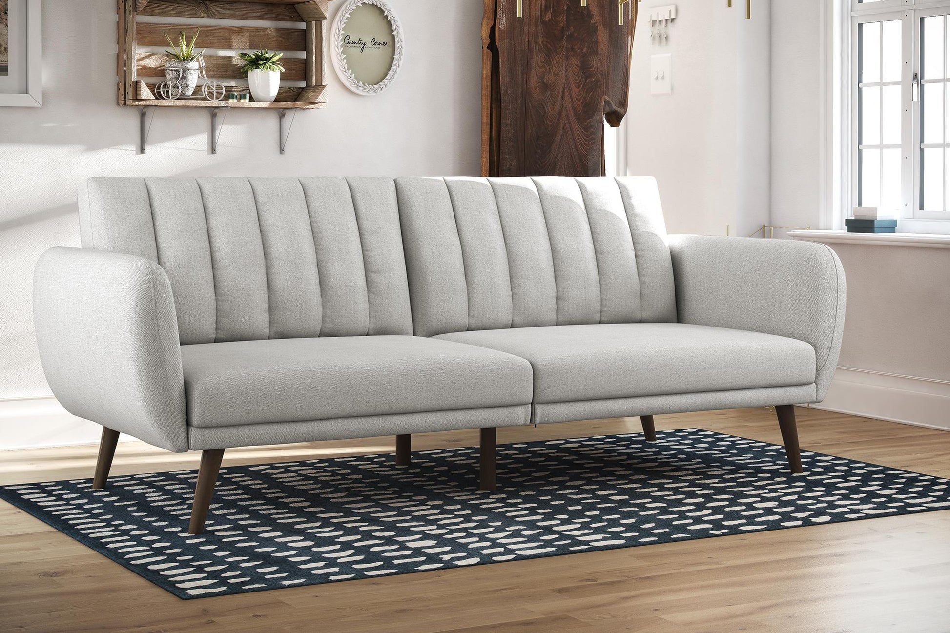 Brittany Futon - Light Gray