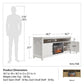 Augusta Electric Fireplace and TV Console for TVs up to 65 Inches - Ivory Oak