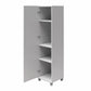 Basin 60" Tall Storage Cabinet with 4 Shelves and Adjustable Feet - Dove Gray