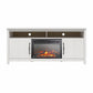 Augusta Electric Fireplace and TV Console for TVs up to 65 Inches - Ivory Oak