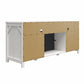 Augusta Electric Fireplace and TV Console for TVs up to 65 Inches - Ivory Oak