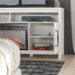 Augusta Electric Fireplace and TV Console for TVs up to 65 Inches - Ivory Oak