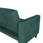 Pin Tufted Transitional Futon with Vertical Stitching and Button Tufting - Green